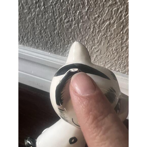 Vtg Lefton (possible) MCM Siamese Cat Figurine Long Necked Floral Ceramic Japan - Picture 4 of 8